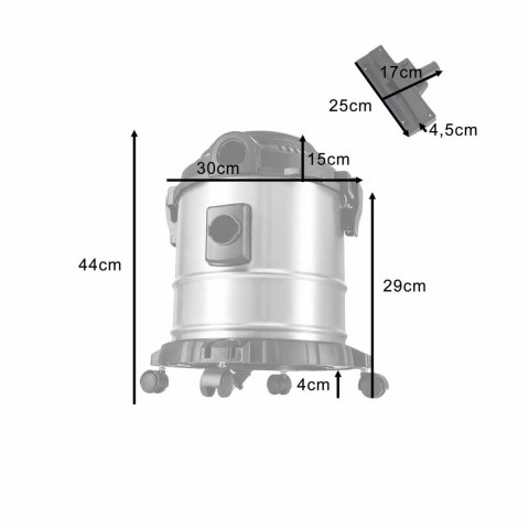 Odkurzacz warsztatowy do kominka sucho mokro dmuchawa 20L 22000Pa 2000W