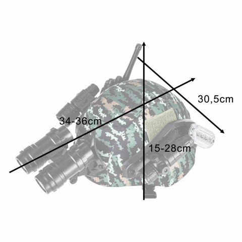 Zestaw żołnierza militarny hełm walkie talkie lornetka latarka