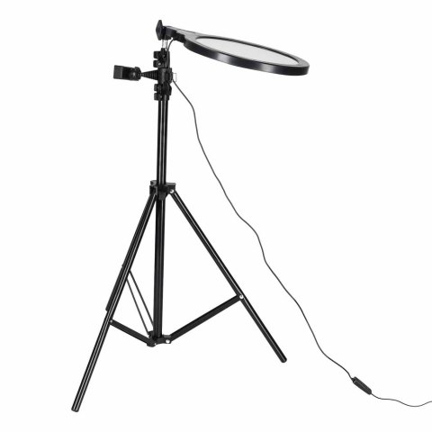 Lampa pierścieniowa studyjna LED ring okrągła do filmów 3 barwy światła panel
