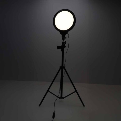 Lampa pierścieniowa studyjna LED ring okrągła do filmów 3 barwy światła panel