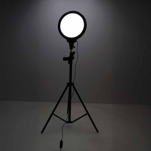 Lampa pierścieniowa studyjna LED ring okrągła do filmów 3 barwy światła panel