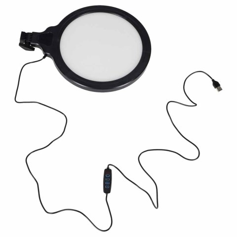 Lampa pierścieniowa studyjna LED ring okrągła do filmów 3 barwy światła panel