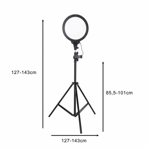 Lampa pierścieniowa studyjna LED ring okrągła do filmów 3 barwy światła panel