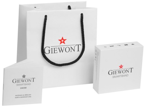 Smartwatch GIEWONT Czarno Różowy 2 Paski GW200-4