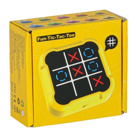 Kółko krzyżyk gra elektroniczna logiczna tic tac toe konsola przenośna niebieska