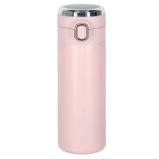 Kubek termiczny z ustnikiem termos LED 350ml róż