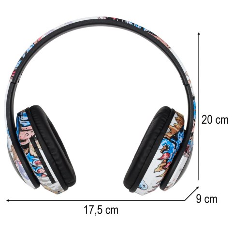 Słuchawki bezprzewodowe nauszne Bluetooth RGB Gaming Sport 150mAh