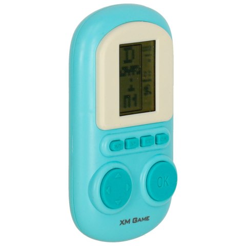 Gra zręcznościowa elektroniczna konsola retro gierka przenośna kieszonkowa niebieska