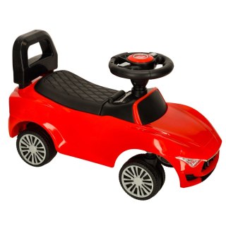 Jeździk pchacz samochód auto z dźwiękiem i światłami czerwony